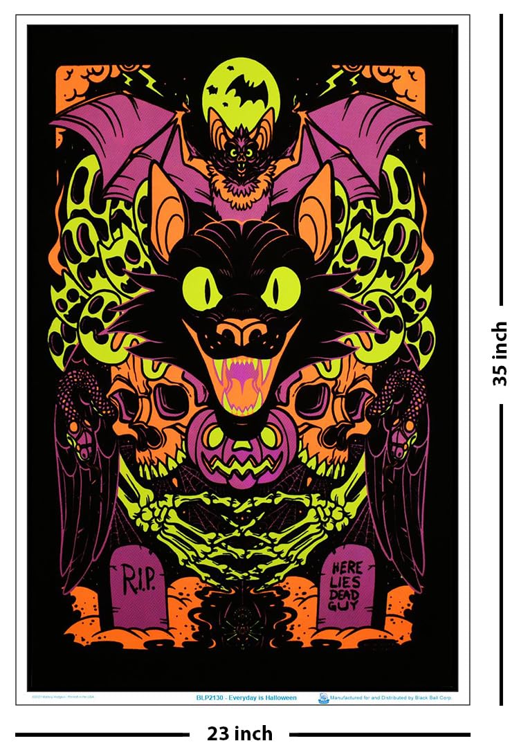 Amazon.com: Scorpio Posters Every Day is Halloween Blacklight